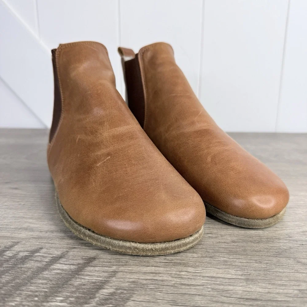 Earthing Harmony Grounding Barefoot Chelsea Boots in Honey Brown Sz EU 36 US 5.5